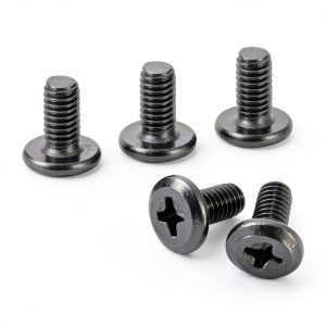 uxcell M4-0.7x8mm Round Head Machine Screws 304 Steel Black Oxide-0