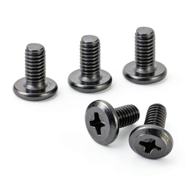 uxcell M4-0.7x8mm Round Head Machine Screws 304 Steel Black Oxide-0