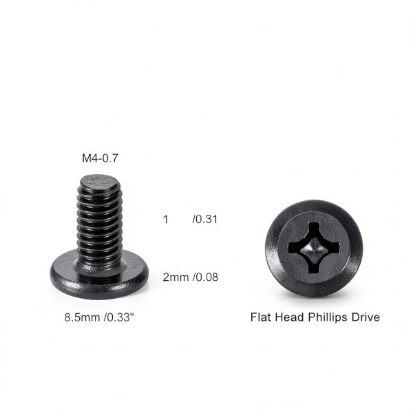 uxcell M4-0.7x8mm Round Head Machine Screws 304 Steel Black Oxide-1