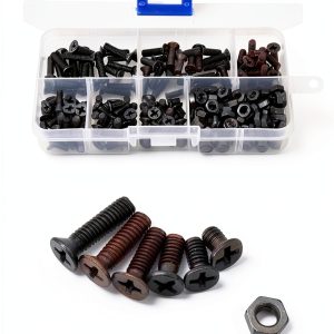 M4 Flat Head Screws & Hex Nuts Kit by binifiMux – 220pcs Assortment-0