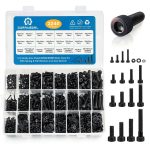2240PCS Metric Screw Assortment,M2-M5 Metric Screw Kit, Hex Socket Metric Bolts, Metric Machine Screws 12.9 Grade Alloy Steel,Black Zinc Plated,Free Allen Head Wrench-0