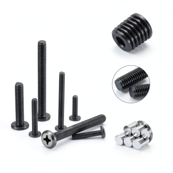 uxcell M4-0.7x8mm Round Head Machine Screws 304 Steel Black Oxide-2