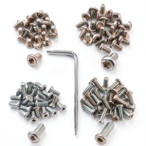 100pcs Pocket blade knife handle screws,Knife Pocket Clip Screw,Tactical Survival Knife Screw,EDC folding knives hilt fasteners,shaft pivot pin rivets,M2.5 Machine Screws,Stainless Steel,4 Type-0