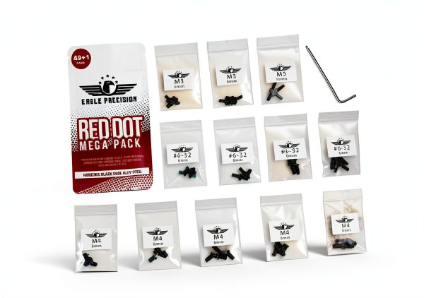 Red Dot Mega Pack | 48 Pcs of M3, M4#6-32 Screws: 6mm, 8mm, 10mm 12mm for Precision Tools, Plates, and Red Dot Mounts | Includes Oval & Dome Head Torx Heads.-3