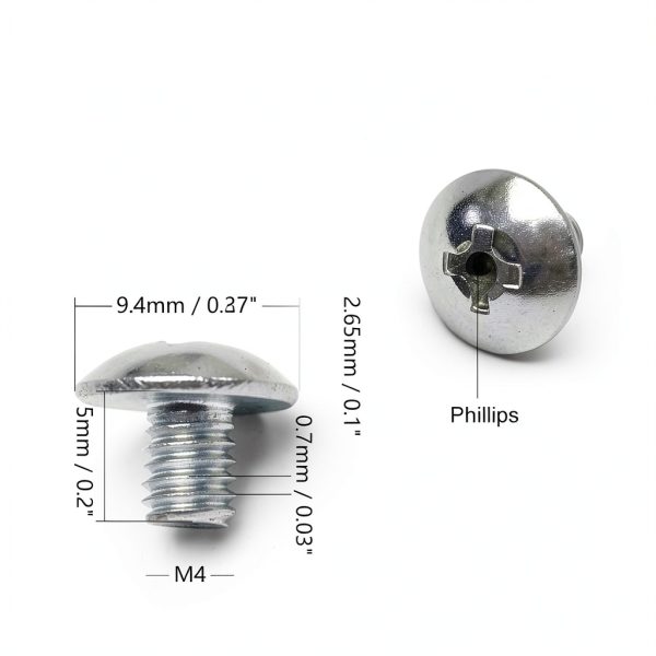 MroMax 15Pcs M4 x 5mm Truss Head Machine Screws 304 Stainless Steel-1