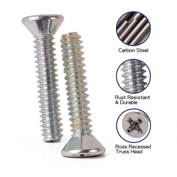 T.K.Excellent Flat Head Phillips Electrician's Machine Screw Kit,370 Pcs-6