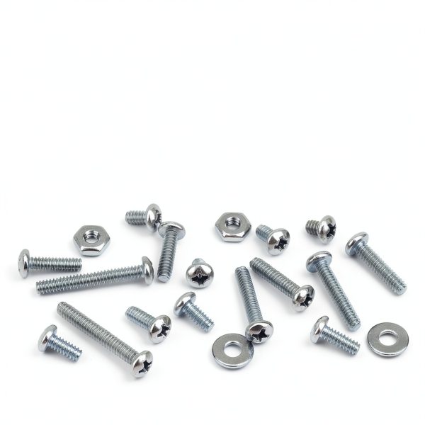 240-Piece #6-32 Phillips Pan Head Machine Screws Nuts Washers Kit, 304-1