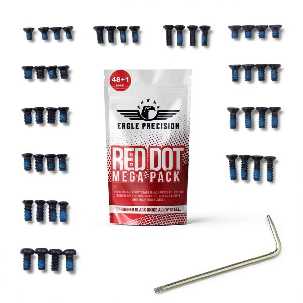 Red Dot Mega Pack | 48 Pcs of M3, M4#6-32 Screws: 6mm, 8mm, 10mm 12mm for Precision Tools, Plates, and Red Dot Mounts | Includes Oval & Dome Head Torx Heads.-0