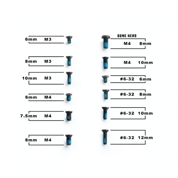 Red Dot Mega Pack | 48 Pcs of M3, M4#6-32 Screws: 6mm, 8mm, 10mm 12mm for Precision Tools, Plates, and Red Dot Mounts | Includes Oval & Dome Head Torx Heads.-2