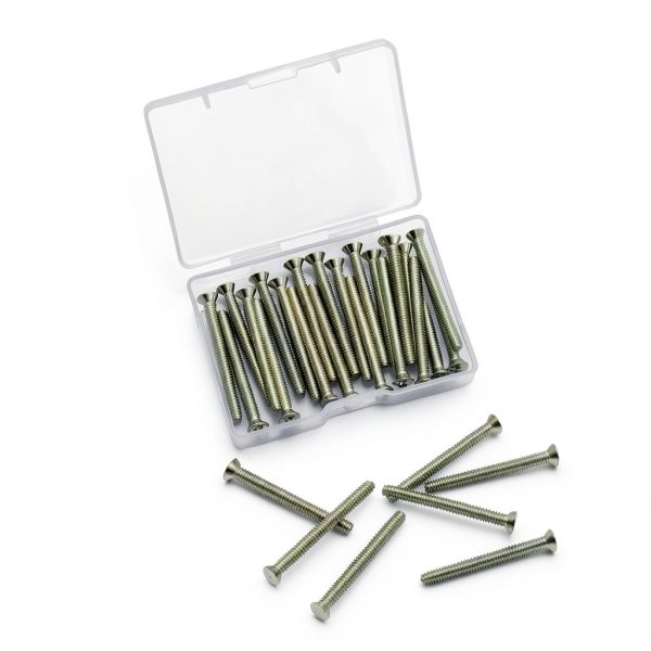 Ripeng 30 Pieces Extra Long Outlet Screws Machine Long Electrical Outlet Screws Device Mounting Electrical Extender for Fix Wonky (6-32 x 1-1/2 Inches)-3