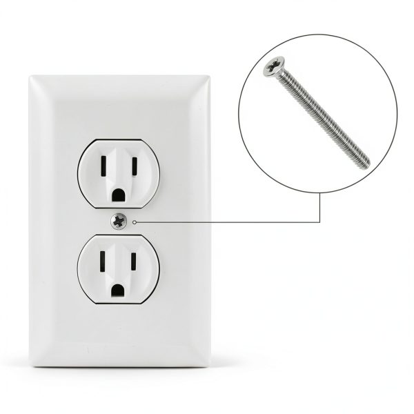Ripeng 30 Pieces Extra Long Outlet Screws Machine Long Electrical Outlet Screws Device Mounting Electrical Extender for Fix Wonky (6-32 x 1-1/2 Inches)-5