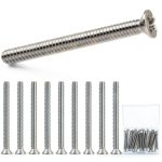 Ripeng 30 Pieces Extra Long Outlet Screws Machine Long Electrical Outlet Screws Device Mounting Electrical Extender for Fix Wonky (6-32 x 1-1/2 Inches)-0